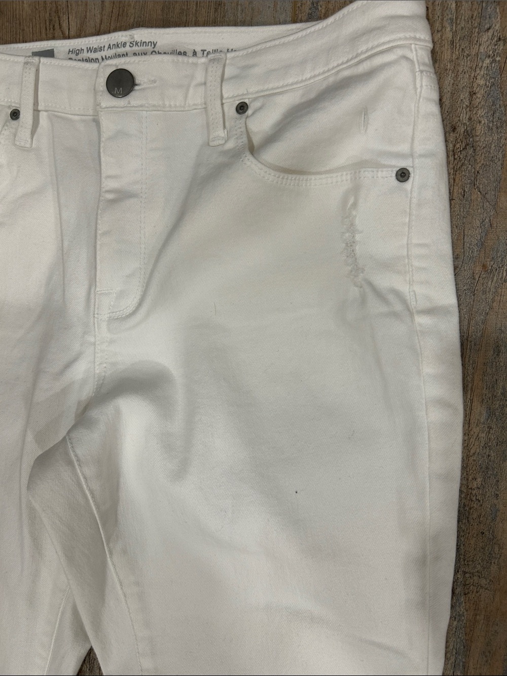 White High-Waist Skinny Jeans from Target Size 10 - Picture 6 of 11